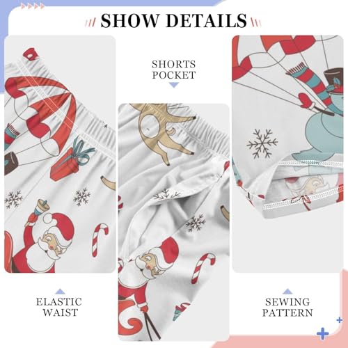 Boys' Pants Santa Deers Funny Christmas Long Bottoms Jogger Pants Elastic Waist Trousers with Pockets S-XL4