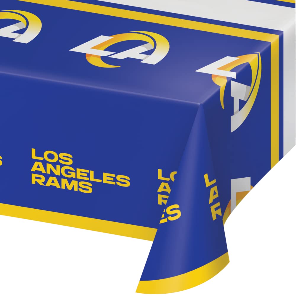 Trendware Los Angeles Rams Plastic Tablecloths, 3 ct, Officially Licensed