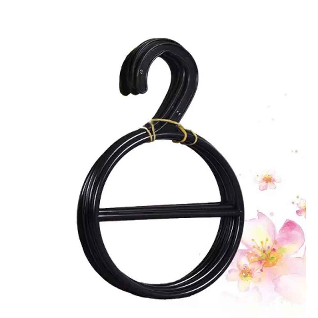MOBYGKFY 10PCS Circle Shape Coat Hanger Multifunctional Scarf Belt Tie Display Slots Holder Organizer