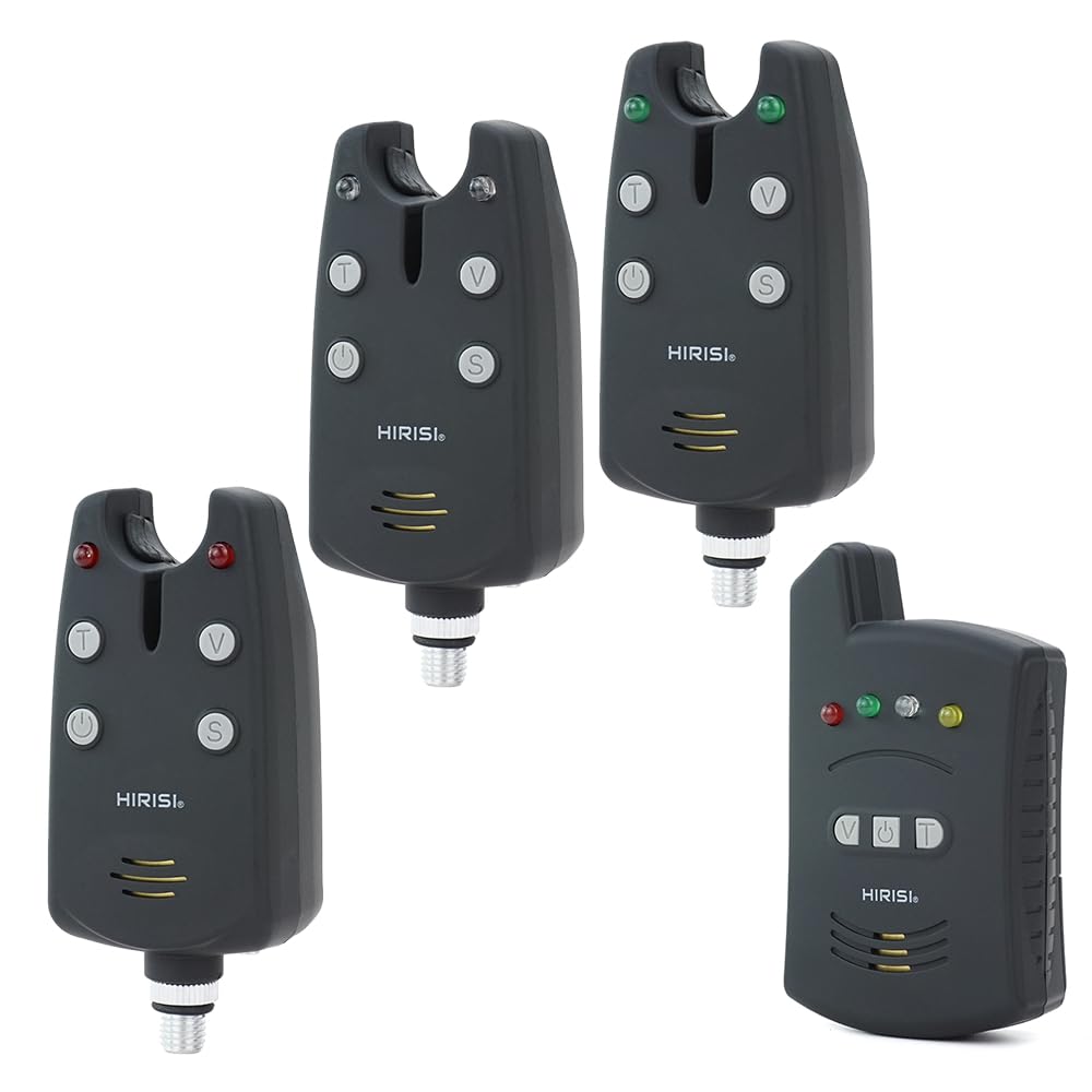 Hirisi Tackle Wireless Fishing Alarm Set 1+5.1 cm Schutzhülle für Karpfenangeln B1236