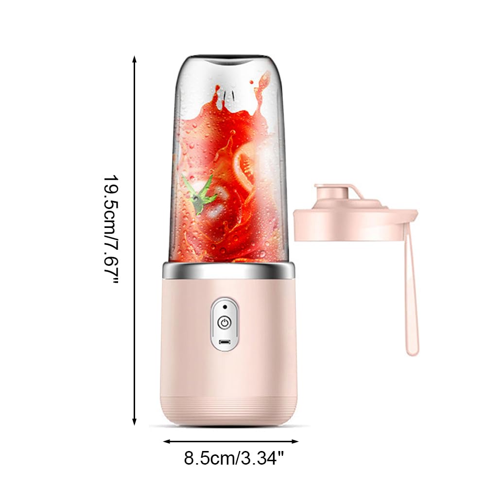 Portable Blender, Wireless Personal Size Blender with 6 Sharp Blades Mini Fruit Juice Blender for Shakes and Smoothies