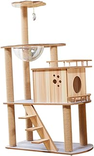 Mipcase 1 Peça Estrutura De Escalada Para Gatos Em Madeira Maciça Árvore Para Gatos Grandes Torre Para Gatos Grandes Para Gatos Grandes Torre Para Gatos Em Várias Camadas Suporte De