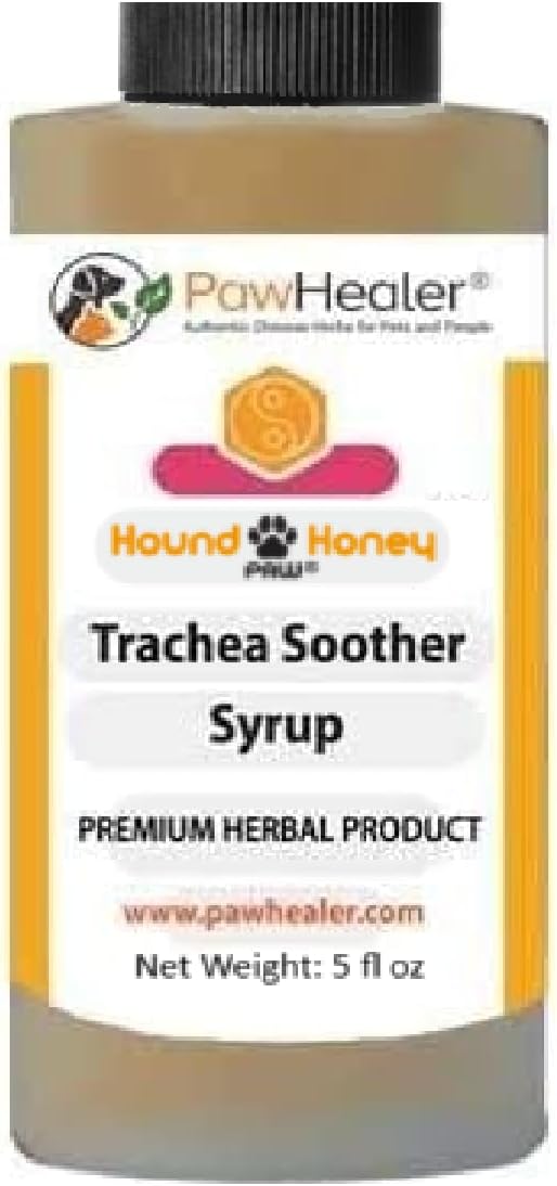 PawHealer® Hound Honey: Trachea Soother Syrup - 150 ml (5 fl oz) - Natural Herbal Remedy for Symptoms of Collapsed Trachea - Tastes Good - Easy to Administer