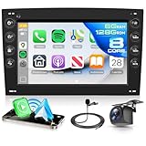 Hodozzy 6G+128GB 8-Core Android Autoradio für Renault Megane 2 2002-2009 mit Wireless Carplay Android Auto, Bildschirm Radio 2 Din 7 Zoll Touchscreen Bluetooth Navi GPS WiFi FM RDS Rückfahrkamera