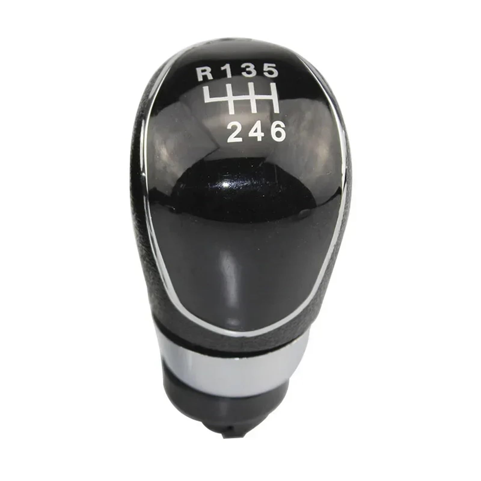 Ixcbitc 6 Speed Black Shifter Lever Knob For Focus Mk2 Mk3 For Mondeo Mk4 For Fiesta Mk7 For Galaxy Mk3 For Kuga 2008-2013 Gear Shift Knob Stick 5/6 Speed Stick Gaiter Boot Cover(6 Speed Black)