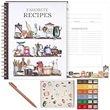 Recipe Journal , Gift for Chef and Families , Notebook for People Who Like to Cook , Hardcover with Pages In Blank to Create and Write In Your Own , Favorites Kitchen Personalized Recipes Cookbook