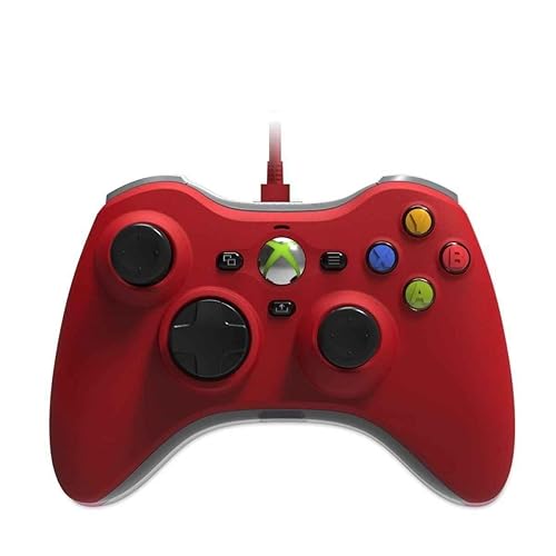 Hyperkin Xenon Wired Controller - Red - Officially licensed Xbox 360 Controller replica for use with Xbox Series X|S, Xbox One, Windows 10|11, PC, Video Game Controller, 3.5MM Audio Jack, Impulse Triggers, Plug and Play Gaming Gamepad - Red