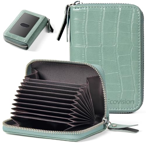 Image of Credit Card Wallet, RFID Card Case Wallet, Zipper Card Cases Holder for Men Women, RFID Blocking, KeyChain Wallet, Compact Size Card Organizer Case for Women