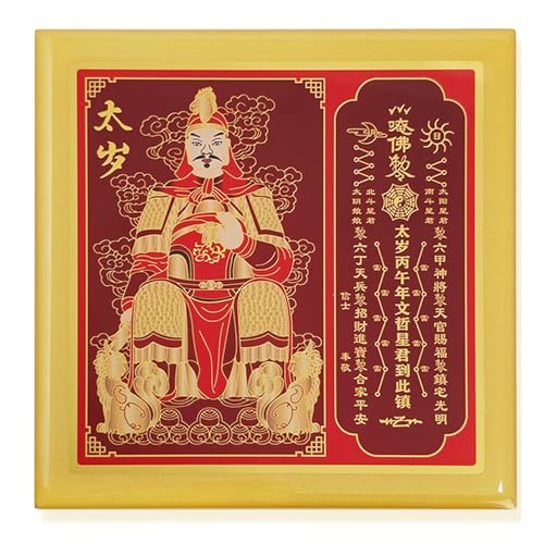 Fengshuibringluck Feng Shui 2026 Tai Sui Plaque Good Luck Amulet Tabletop Home Statue Deco