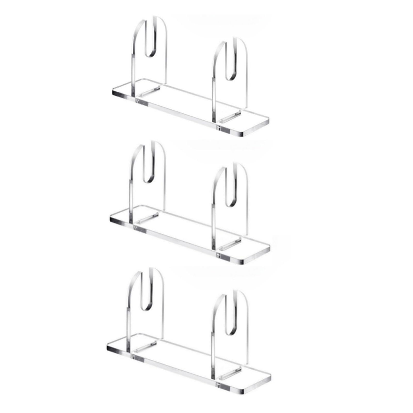 Hsioluted 2 / 3Pcs Acrylic Hand Fan Holder Clear Folding Fan Display Stand Rack for Home Desktop Exhibition and Craft Store Display Rack