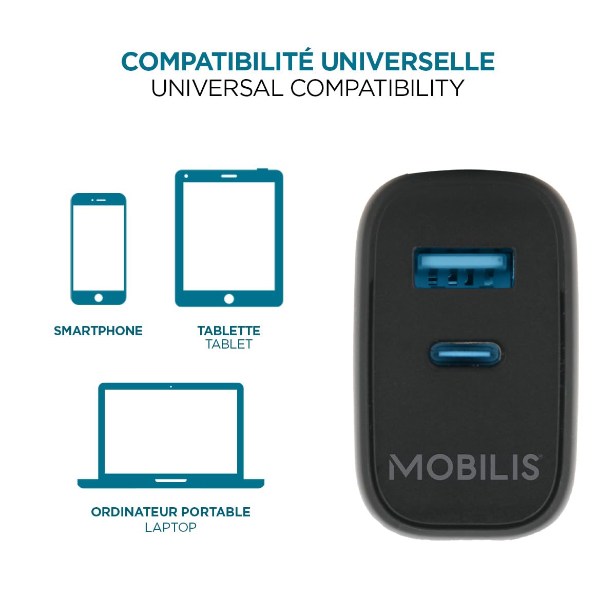 Caricatore da parete Mobilis Nero 45 W