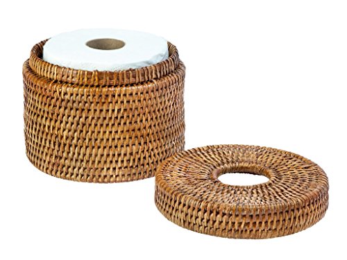 KOUBOO 1030072 La Jolla Toilet Roll Cover, Honey Brown - Thumbnail 2