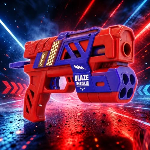 Image of Blaze Blaster Soft Bullet Toy Gun for Kids with 10 Foam Darts | Safe Foam Dart Shooting Blaster for Boys & Girls | Indoor Outdoor Target Game Toy Gift for Kids Age 5+ Years