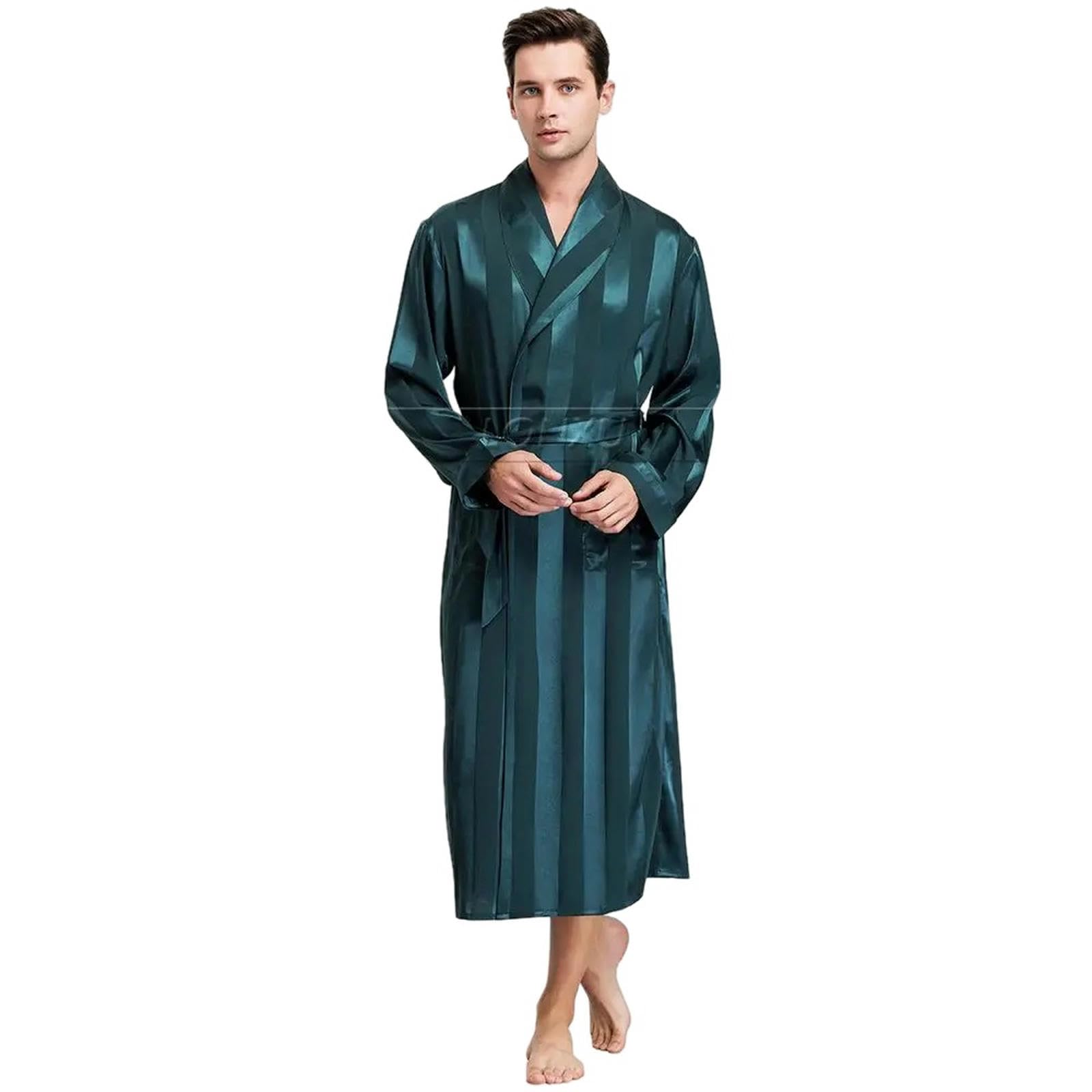 MdybF Szlafrok męska piżama bielizna nocna szlafrok szlafrok koszula nocna S ~ 3Xl__na prezenty
