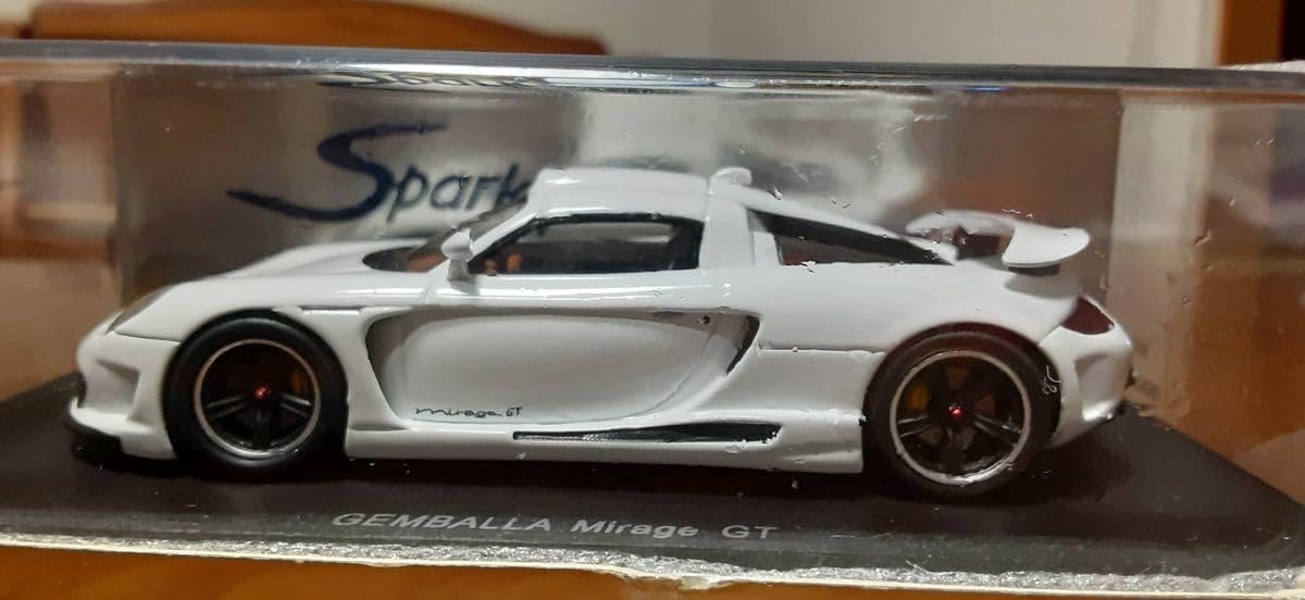 SPARK ゲンバラミラージュGT レッド&ホワイト　 1/43 モデルカーの店 Mcクラスタ GT仕様 1/43 スパークモデル