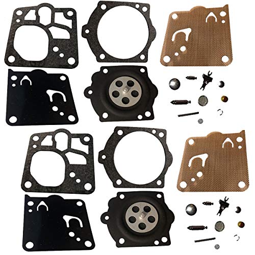 FJSa 2 Pack K12-WJ Carburetor Rebuild Kit Gasket Diaphragm for Walbro K15-WJ Husqvarna 3120XP 3120 272 268 61 Stihl MS660 066