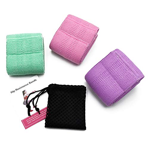 Andoer Conjunto de bandas de malha de resistência para exercícios esportivos 3 peças Conjunto elásti