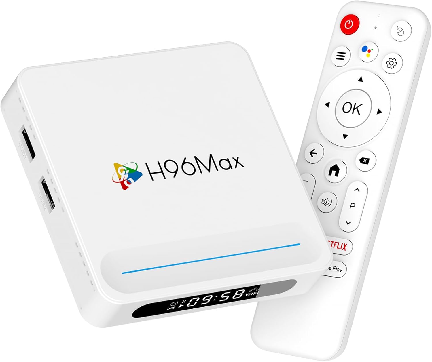 Android 14.0 TV Box 2025, LEFFOT H618 Plus 4K Ultra HD Smart TV Box with HDR10, 4GB RAM + 32GB ROM, 2.4G & 5G Dual-Band WiFi 6, BT 5.0, Voice Control, Allwinner H618 Quad Core Arm Cortex A53