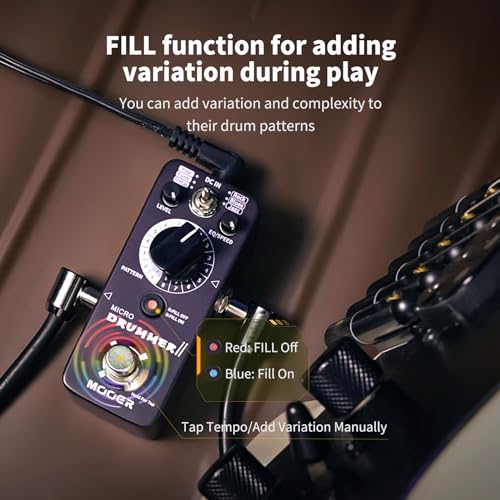 Image of MOOER Micro Drummer II Guitar Drummer Pedal Drum Machine