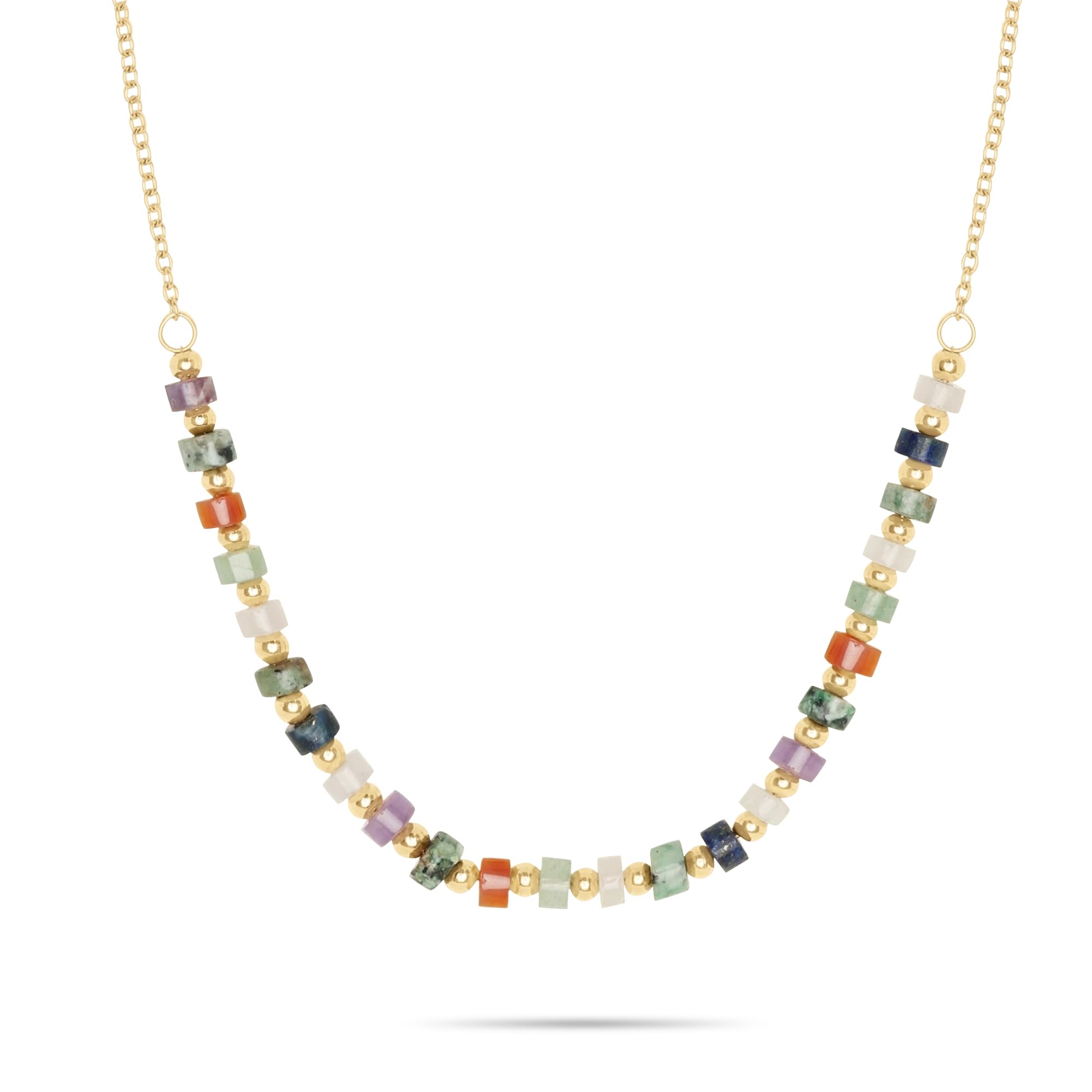 s.Oliver Necklace – Elegant Necklace Made of Polished Stainless Steel – IP Gold – Anchor Chain 47 cm – Waterproof and Skin-Friendly