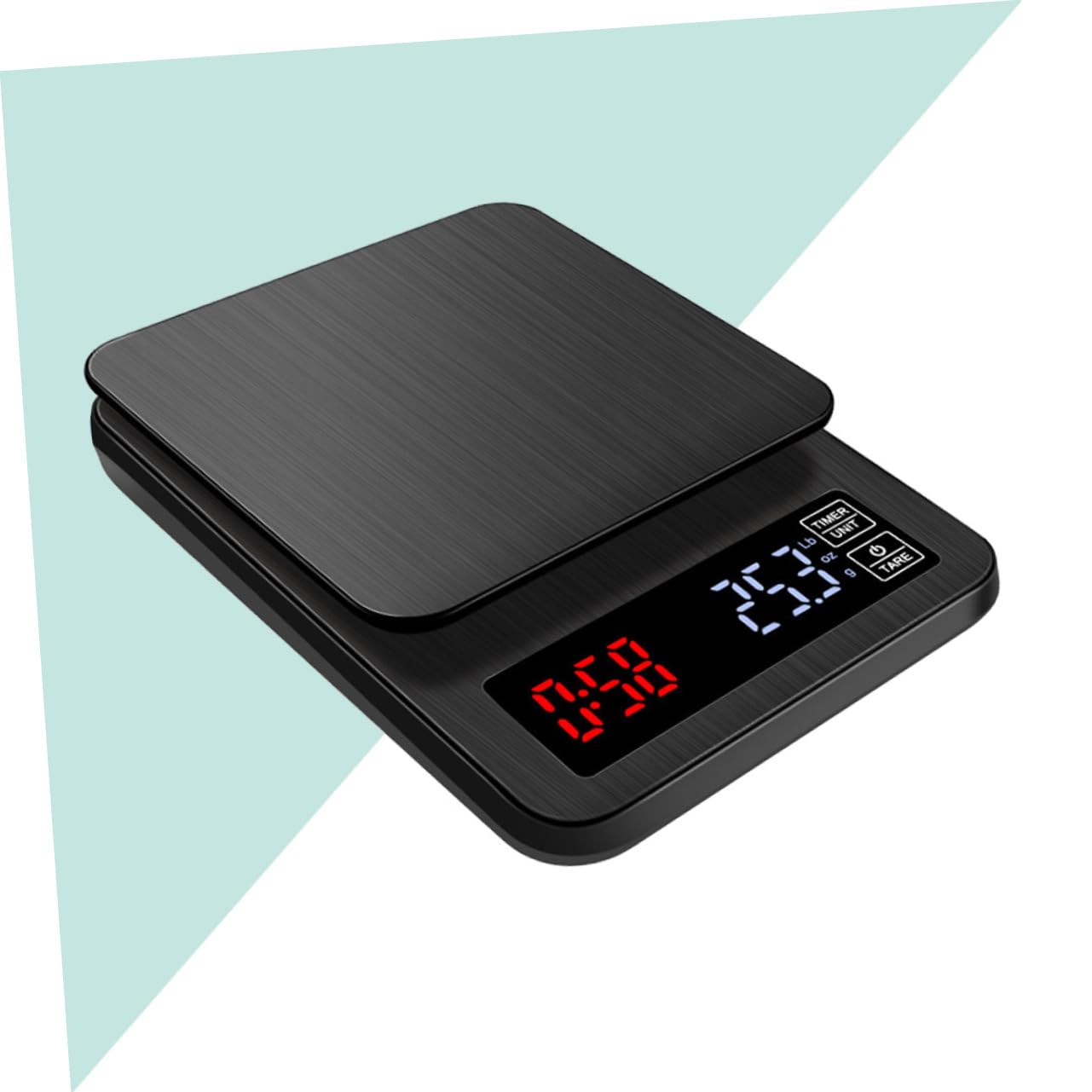 VICASKY 5kg Bilancia Elettronica per Caffè con Timer e Sensori di Precisione Bilancia Digitale da Cucina per Alimenti Cucinare e Cuocere al Forno Max Nero