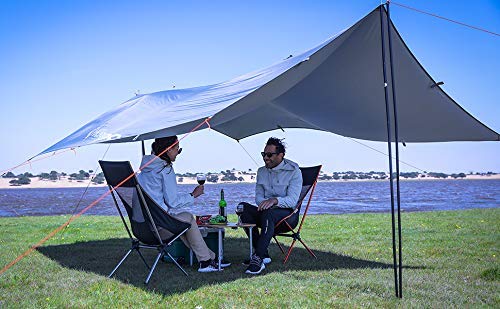 KingCamp Rain Fly Tarp and Heavy Duty Steel Camping Folding Director Chair