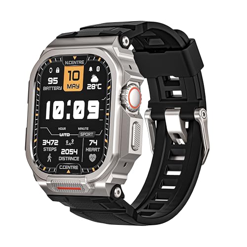 Ya en manzanajugosa.com: Caja de metal compatible con Apple Watch Ultra 3/2/1, correa de 49 mm, diseño integrado con correa deportiva de silicona, correa de repuesto robusta y resistente a los golpes para iWatch, 49mm
