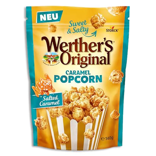 Original Classic Popcorn, Confezione per Wherther's con Pop Corn Ricoperti di Caramello Salato 140g