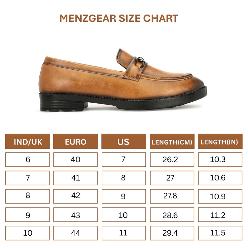 Image of Men's Chain Buckle Loafers || Premium Smooth Faux Leather Slip On || Formal Office & Casual Wear Shoes
