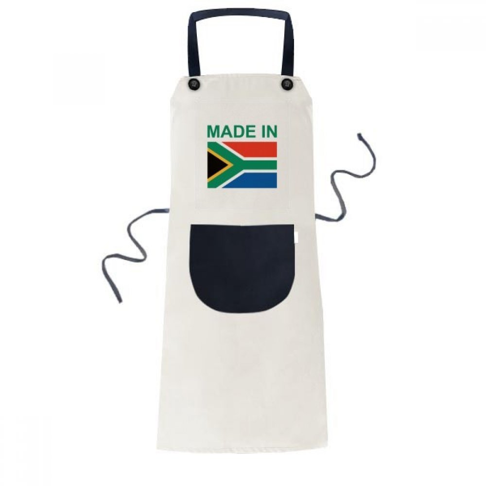 Tablier Afrique du Sud anti-taches pour protéger vos vêtements en cuisine bavoir noir poche