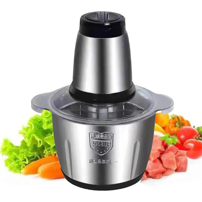 TRIVYOM Electric Meat Grinder Machine for Kitchen – 2 Liters Food Processor with Stainless Steel Bowl Big Capacity – 2 Speed Mode Chopper Vegetable, Onion, Mince Home Use (Pack of 1)-image-42