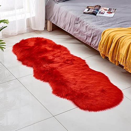 Tapete de Piel Sintética Ultra Suave 2x5 pies Rojo miniatura 2
