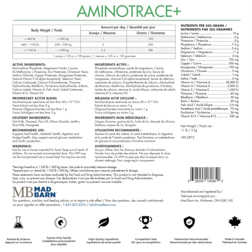 Mad Barn - AnimoTrace+ 5kg | Supports Hoof Growth | Horse Vitamin and Mineral Supplement | Ultimate Nutrition for Improved Metabolic Health | Supports Healthy Weight Control