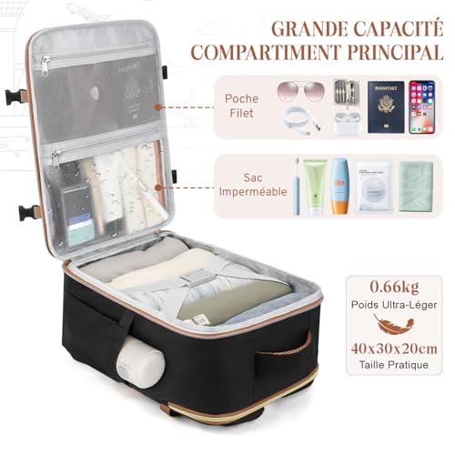 Sac Cabine Ryanair 40X30X20 : ETRONIK Sac de Voyage Femme, 24L Sac a Dos Voyage Cabine Avion po... – Image 4