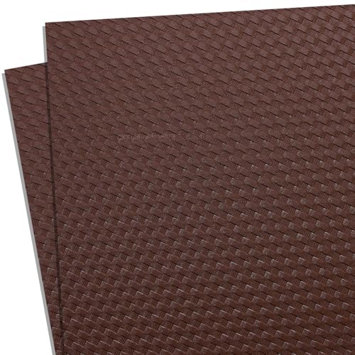 HOLSTEX Thermoform Sheet - (Basketweave Texture) - (.125 Thickness) - (8in x 8in Sheet) - (Brown) - (2 Sheets) - for Holster Making, DIY Cosplay, Airsoft Armor