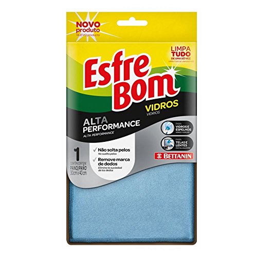 EsfreBom - Pano Limpa Vidros de Alta Performance, Cor Azul, Bettanin
