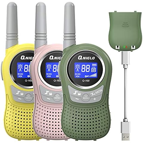 QNIGLO Kids Rechargeable Walkie Talkies Set Cover