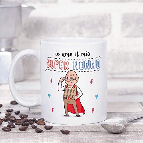 Mugffins Nonno Tazza/Mug - Io Amo il Mio Super