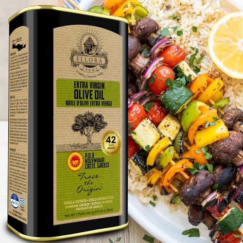 Ellora Farms 852033-AMZ Single Estate Traceable Extra Virgin Olive Oil 1 Liter Pdo Tins thumb #5