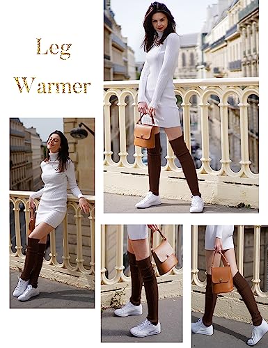 Image of v28 Women's Neon Knit Leg Warmer for 80s Party Dance Sports Yoga