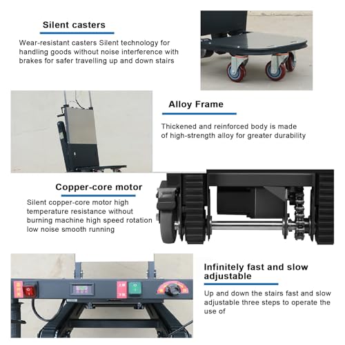 Carretilla eléctrica para escaleras 850W 661lb capacidad miniatura 5