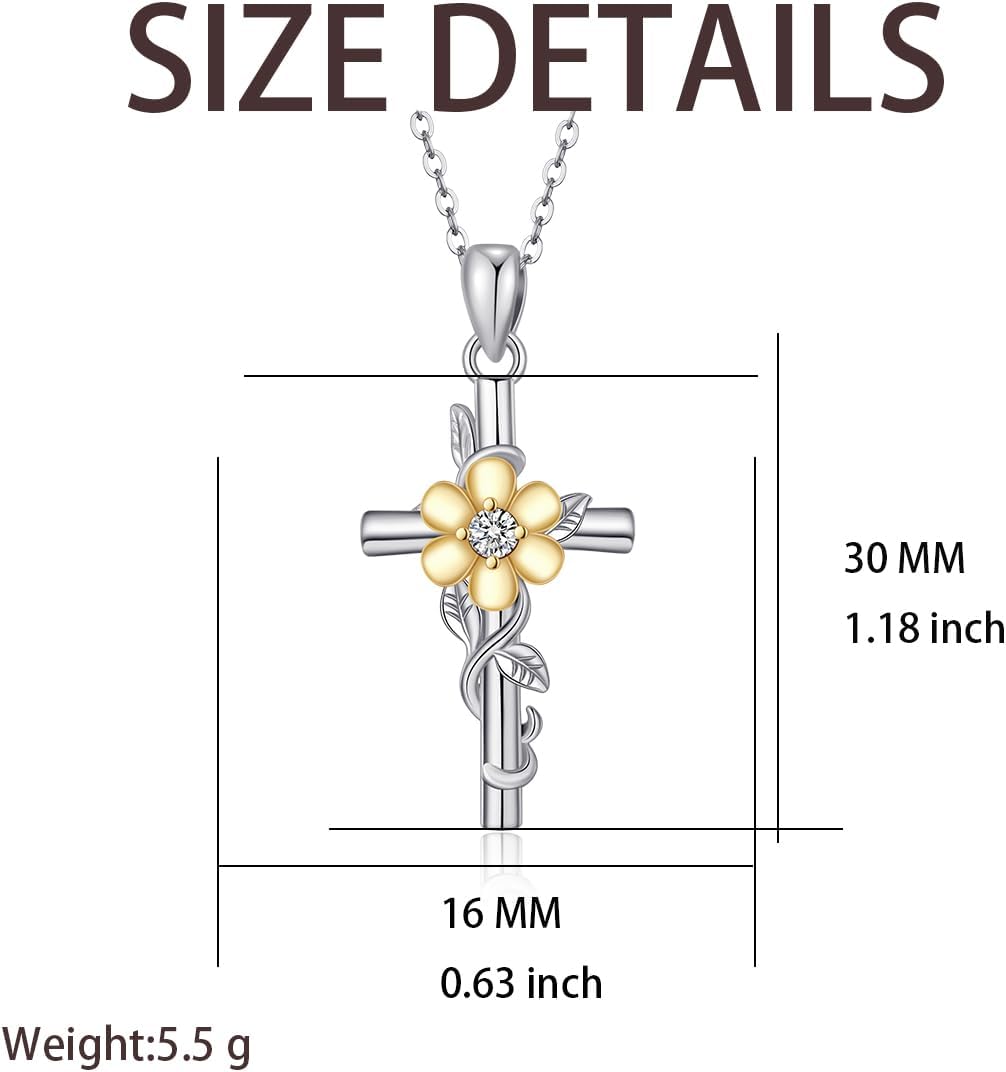 Flower Necklace Tulip/Sunflower/Daisy/Bee Pendant Necklaces Jewelry for Women Mom Gifts