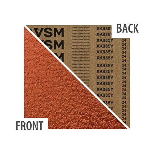 VSM 291129 Abrasive Belt, Coarse Grade, Cloth Backing, Ceramic, 40 Grit, 3-1/2