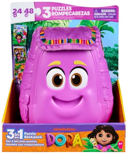 Spin Master Games, Dora, Puzzle panoramique 3 en 1, 24-48 pièces, Puzzle pour Enfants, activité STEM sans écran, Jouets pour garçons et Filles à partir de...