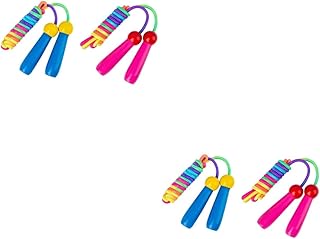 Toddmomy 4 pcs colorful skipping rope fitness jump rope jump rope for fitness exercise jump rope skipping rope for kids Adjustable Rope kids skipping rope wooden Skipping Rope for Exercise