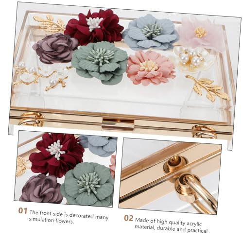 Pochette de soirée fleurie pour mariage et cérémonies chic