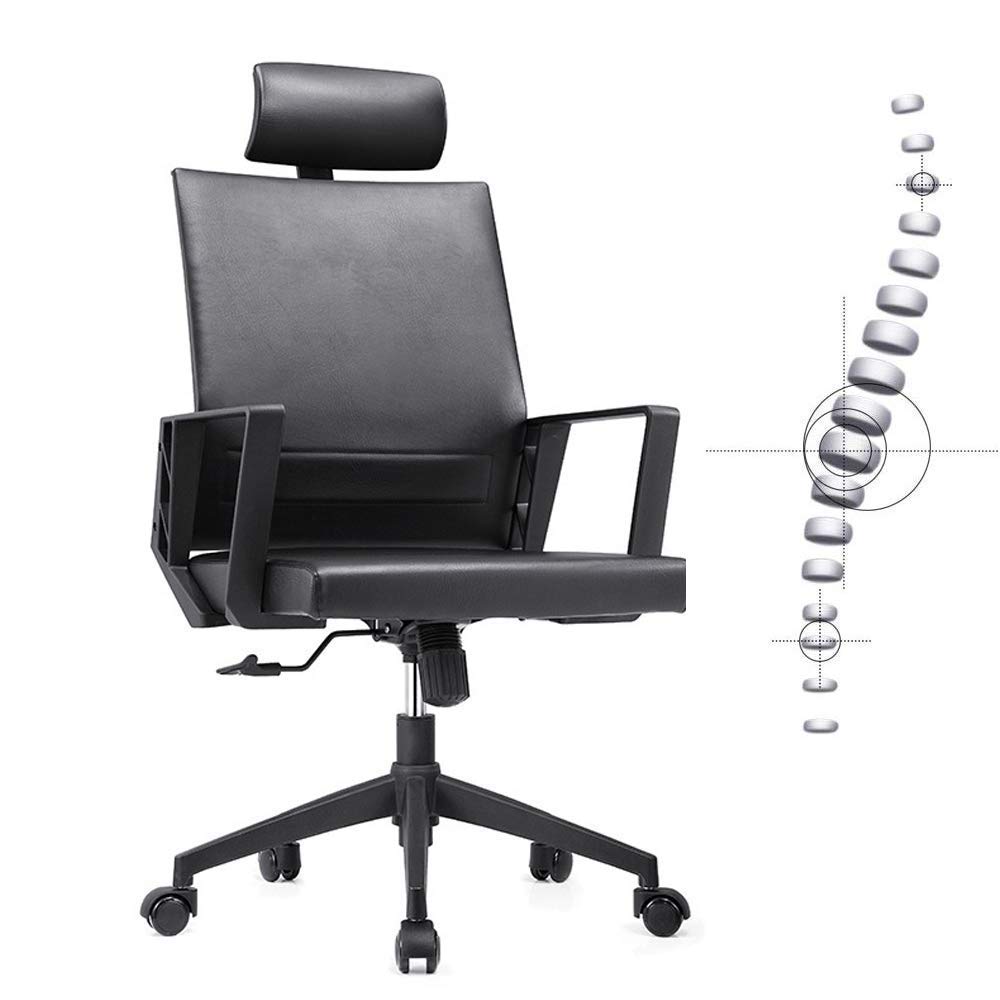Silla giratoria de oficina y ordenador MU ergonómica con reposacabezas
