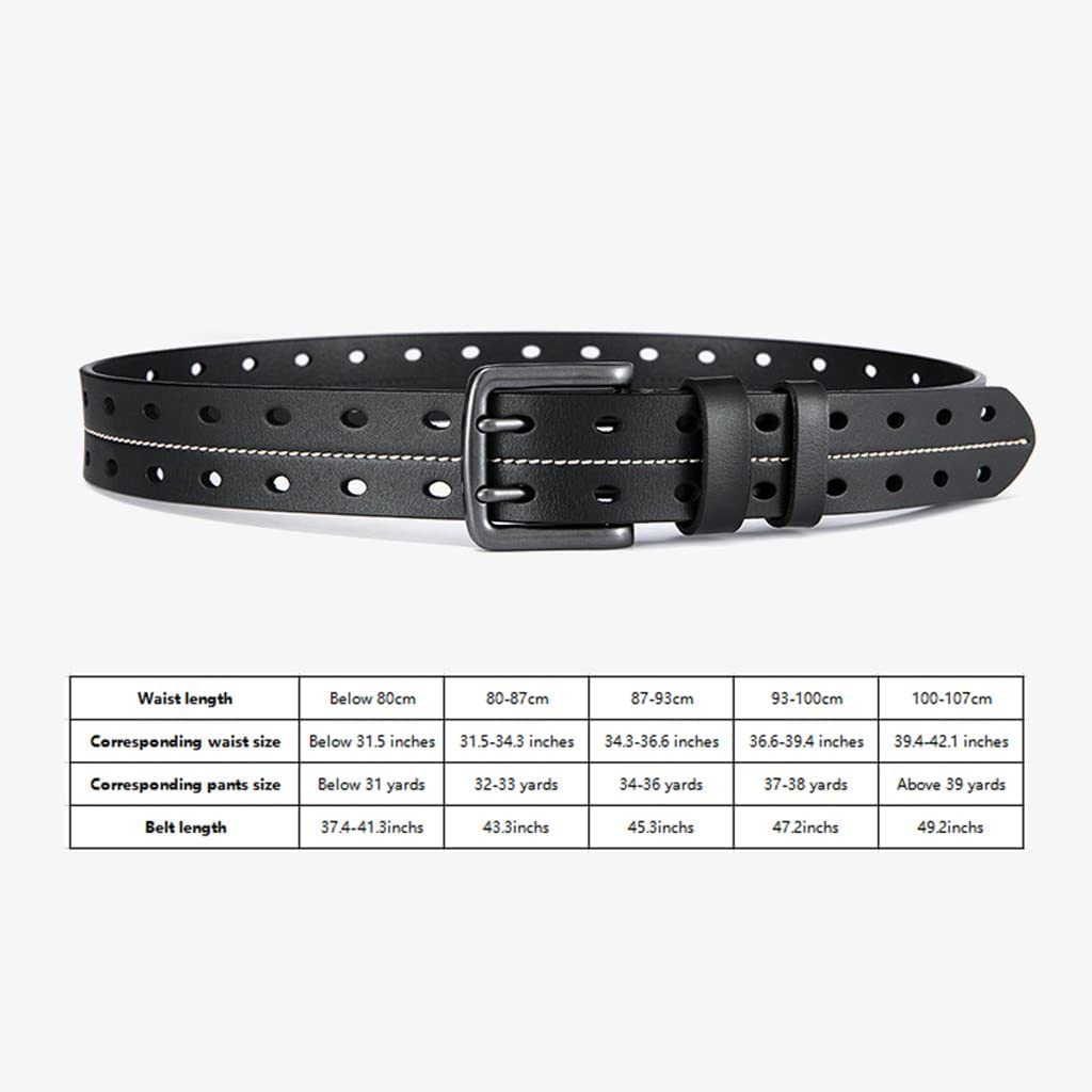 Cinturón de Cuero Genuino Longitud Ajustable Hebilla de Pin de Cuero Cinturón de Cuero Genuino de Vaca Varios tamaños Cinturón de Moda Informal para Hombres