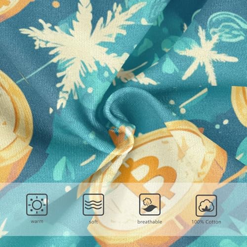 KLL Flying Bitcoins and Snowflakes Baby Boys Cotton Briefs Underwear Breathable Undies3