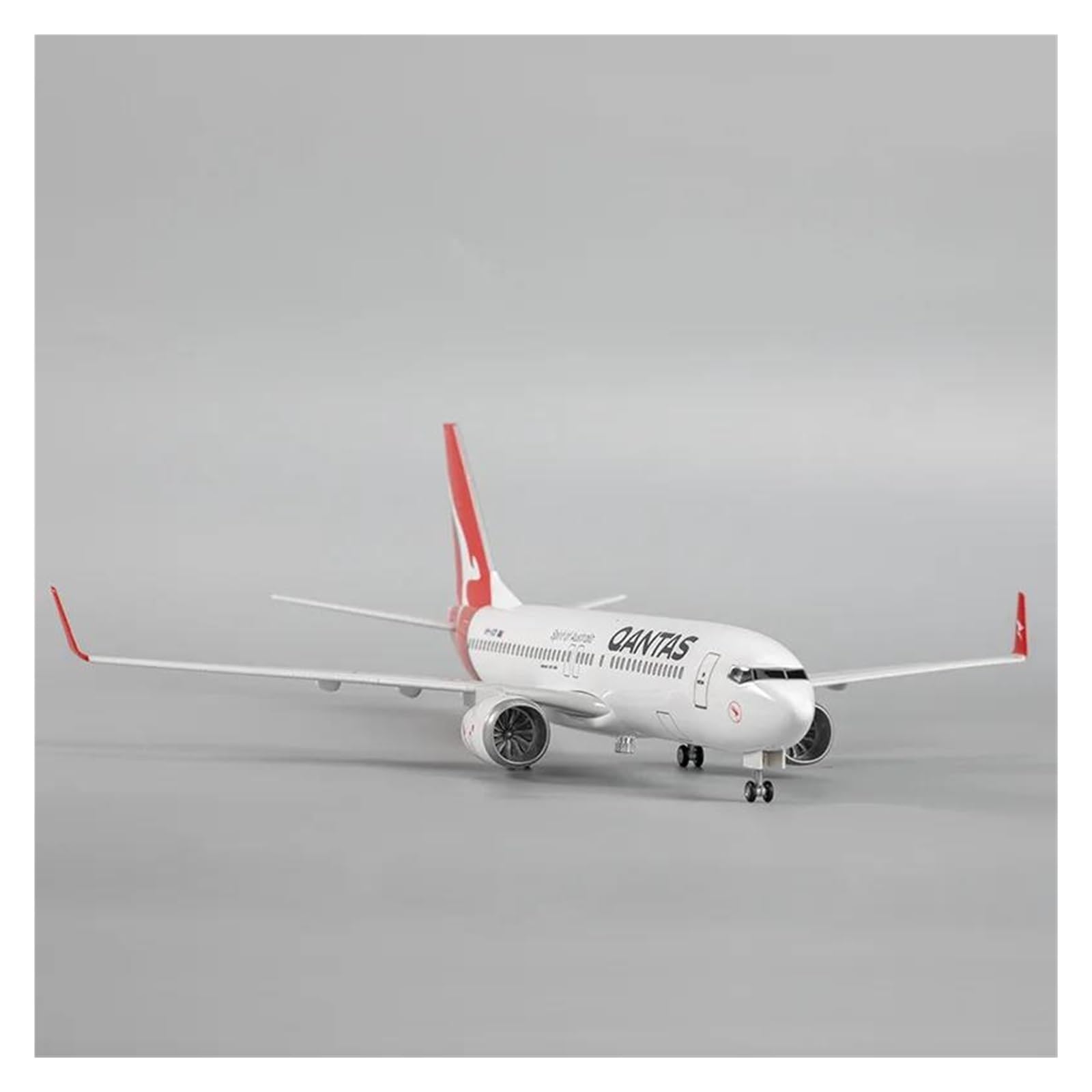 Giocattoli per aeroplani pressofusi 47 cm per Qantas B737 Australia Modello di Aereo Aereo in Miniatura in Resina Display da Tavolo Appassionati di Aviazione per Raccolta ed Esposizione (con Luce)